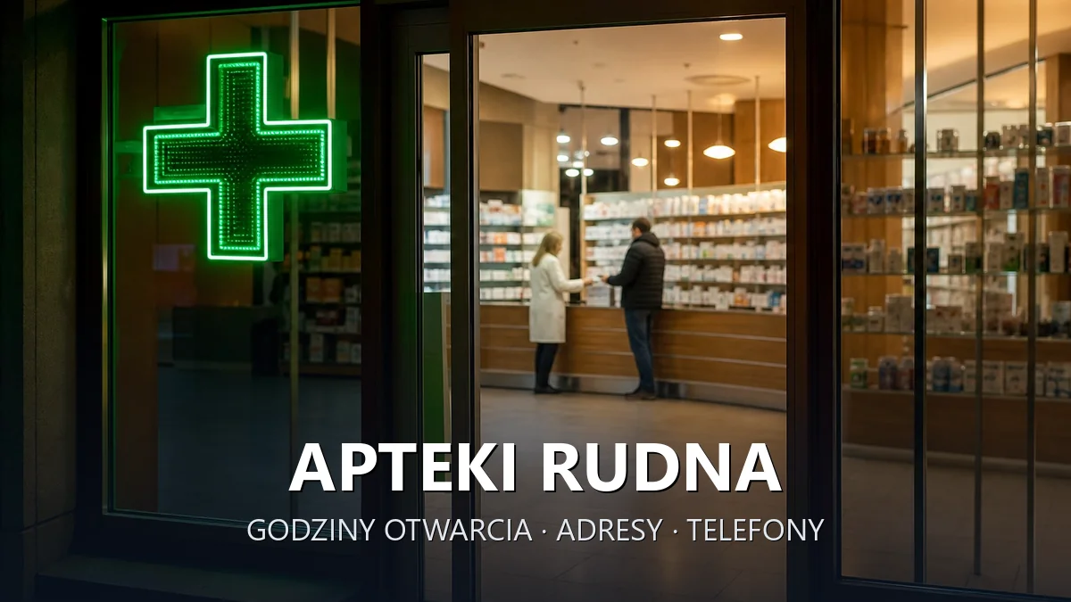 Apteki Rudna, powiat lubiński - adresy, telefony, godziny otwarcia