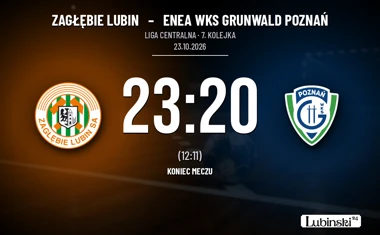 [PIŁKA RĘCZNA] Liga Centralna: Zagłębie Lubin – ENEA WKS Grunwald Poznań 23:20. Gospodarze utrzymują miejsce w czołówce