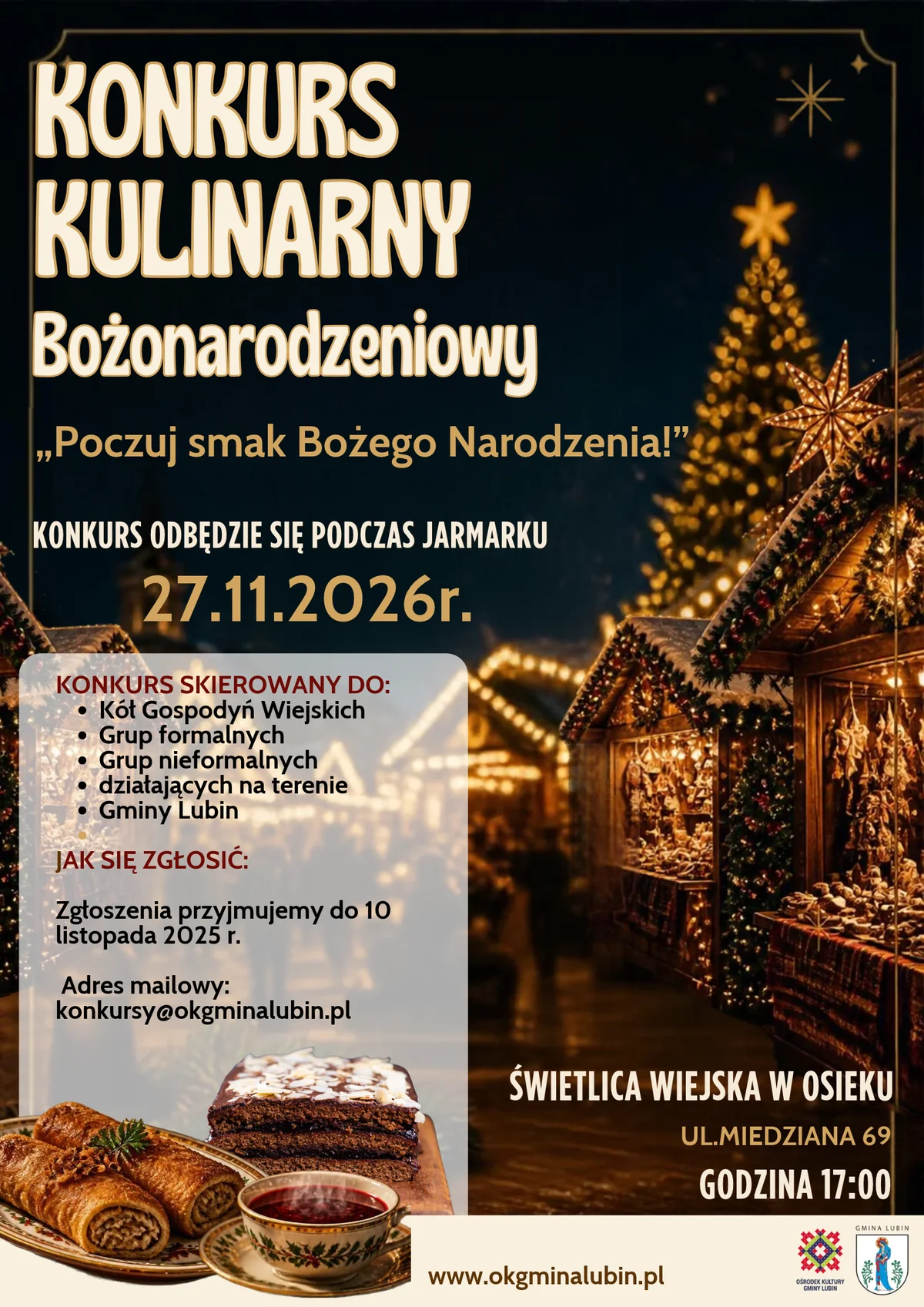 Grafika promocyjna wydarzenia Bożonarodzeniowy Gminny Konkurs Kulinarny