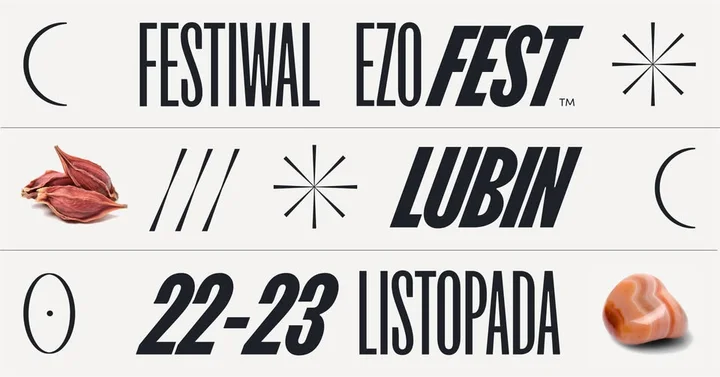 Obrazek przedstawia grafikę promocyjną wydarzenia Festiwal ezoteryki i medycyny naturalnej w Lubinie