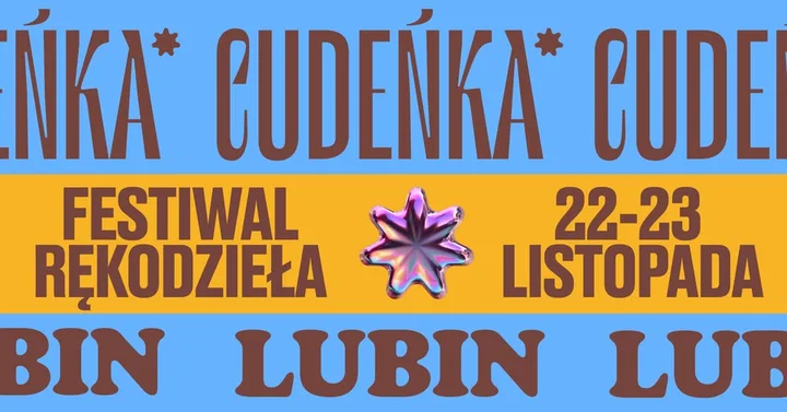 Obrazek przedstawia grafikę promocyjną wydarzenia Festiwal rękodzieła w Lubinie — targi twórców i rękodzieła