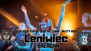 Grafika promocyjna wydarzenia Leniwiec + Bałagan w Deja Vu — Lubin, 14 marca 2026