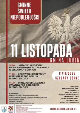 Grafika promocyjna wydarzenia Gminne obchody Święta Niepodległości