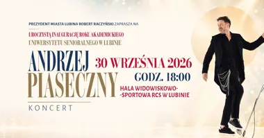 Grafika promocyjna wydarzenia Inauguracja Uniwersytetu Senioralnego w Lubinie z koncertem