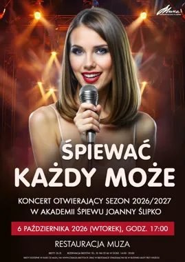 Grafika promocyjna wydarzenia Śpiewać każdy może – koncert inauguracyjny Akademii Śpiewu