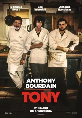 Grafika promocyjna wydarzenia TONY: film o Bourdainie w Lubinie