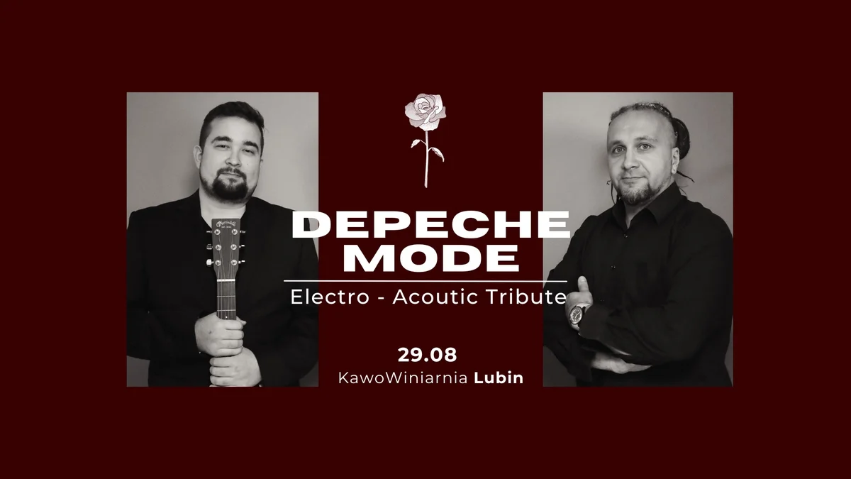 Grafika promocyjna wydarzenia Tribute koncert Depeche Mode w KawoWiniarni