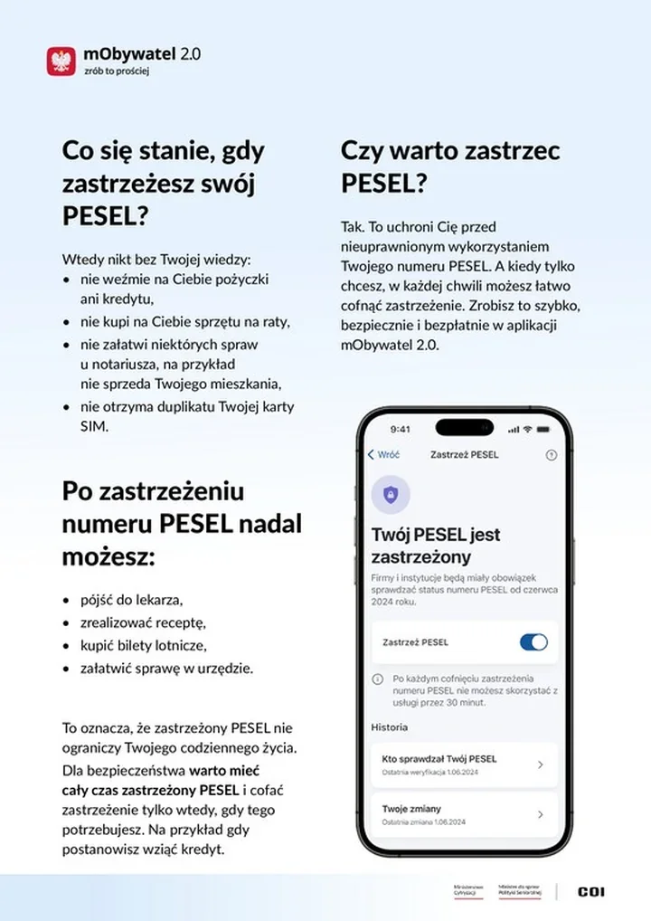 Zastrzeż PESEL w kilka chwil. Usługa działa także w nocy