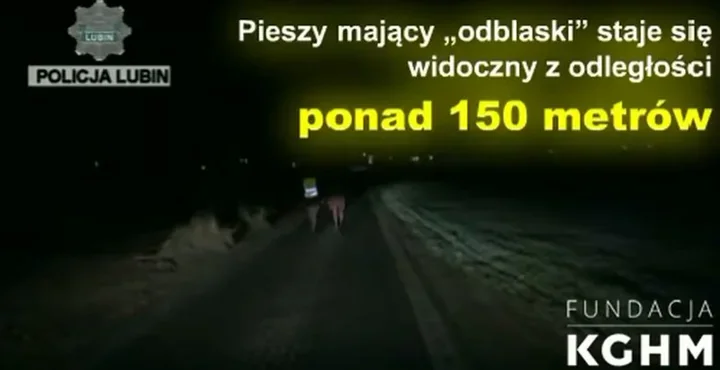Nie każdy odblask poprawia widoczność. Policja z Lubina radzi, co sprawdzić