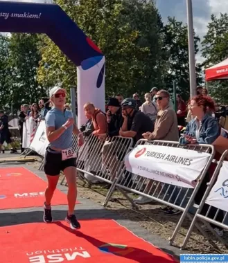 Policjantka z Lubina zdobyła medal mimo awarii roweru i osłabienia