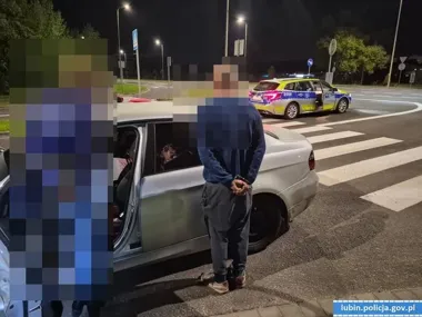 Nocna kontrola BMW w Lubinie. 41-latek pod wpływem, auto z Niemiec