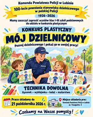 Dzielnicowy oczami dzieci. Konkurs dla uczniów z powiatu lubińskiego