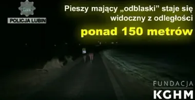 Nie każdy odblask poprawia widoczność. Policja z Lubina radzi, co sprawdzić