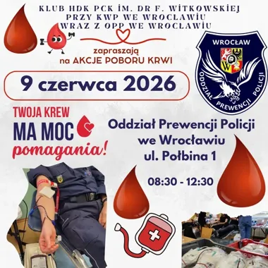 Wrocławscy policjanci szykują akcję krwi. Każdy litr może uratować życie